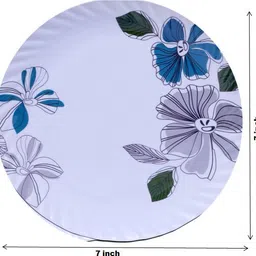 feast Melamine Crezy Model(312) 7 Inch Half Dinner Plate Set 6 pcs Dinner Plate image 3