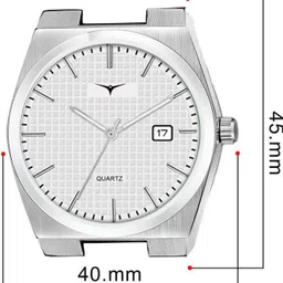 mirsho Analog Watch - For Men Dial Silver Stainless Steel Strap Analog Watch - For Men image 3
