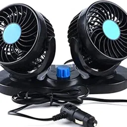 ajeetech Imported 100% copper winding 12V DC Car Fan for Dashboard 360 Degree Rotatable Car Interior Fan image 1