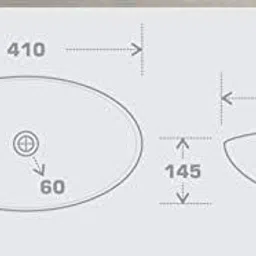 bassino Wash Basin Oval-BTT-565-OffWhite Counter Top image 5