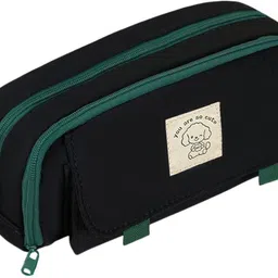 anystar Multi Compartment Pencil Case Solid Color Cloth Pencil Pouch Large Capacity Stationery Storage Bag Washable Cosmetic & Electronics Storage Pouch for Office Art Canvas Pencil Box-picture-21