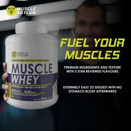 muscle asylum Muscle Whey 100% Whey Protein, Kulfi Flavor (50 Servings) - 2 Kg (4.4Lbs) Whey Protein image 3