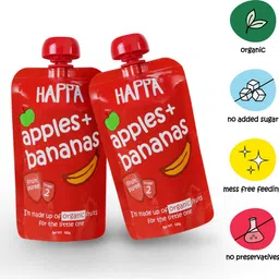 happa Organic Apple&Banana Fruit Puree Baby food Cereal-picture-14