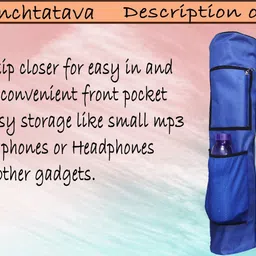 panchtatava High Quality 2 Compartment Trendy yoga Bag & With Strap image 4