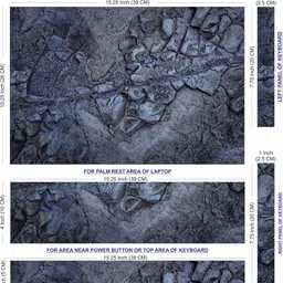 INDIA SHOPERS Full Body Laptop Skin For 14 to 15.6 inch Laptop - Black Grey Stone Texture Self Adhesive Vinyl Laptop Decal 15.6 image 4