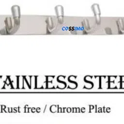 cossimo L-Point Hanger Stainless Steel 6 Pin Cloth Hanger Wall Mounted (Pack of 1) Door Hanger image 4