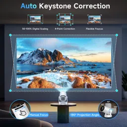 MA TRADES Smart 4K Projector, Android 11, 1080P, WiFi, Bluetooth, 150" Display 3500 lm LED Corded Mobiles Portable Projector image 4