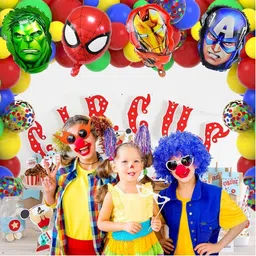 poptheparty Marvel Family Character face birthday decoration combo kit for boys & girls image 5