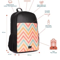 zouk 16.9 L Laptop Backpack WavBeach Statement Backpack image 3