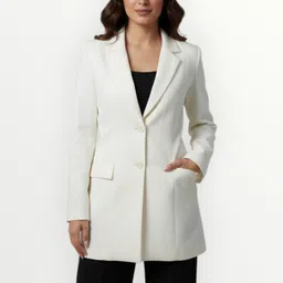 pepzo Women Solid Double Breasted Casual Blazer-picture-39