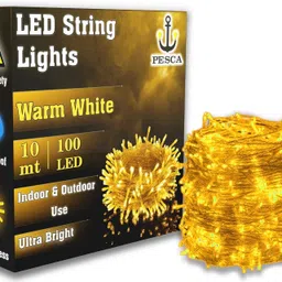 pesca 100 LEDs 9.98 m Yellow Steady String Rice Lights-picture-31
