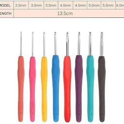 xeekart Crochet Hooks Kit, 8 Pieces Set Woolen Crochet Needle image 4