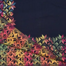 baisa Printed, Woven Pure Wool Women Blue Stole image 5