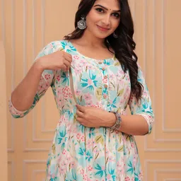 piroki Women Printed Pure Cotton Anarkali Kurta-picture-24