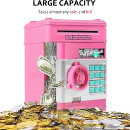 tazomi Piggy Bank Money Box with Electronic Lock, Coin Bank image 1