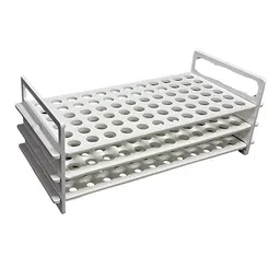 Test tube stand 3 TIER 13 mm X 72 Holes Polypropylene made (Pack of 1) for chem Lab image 3