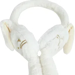 hosvin Bunny Ear Plush Earmuffs with Moving Ears | Soft Winter Cap for Girls Ear Muff image 4