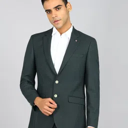 raymond Men Solid Single Breasted Formal Blazer image 3
