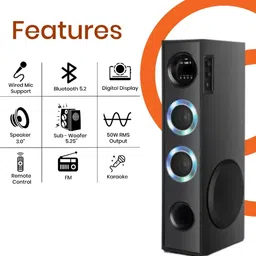 liluns Dj Sound Music System Home theater 100 W Bluetooth Tower Speaker image 5