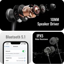 techobucks 24 HOURS PLAYTIME HIGH BASS LONG BETTERY LIFE BLUETOOTH Bluetooth Headset Bluetooth Headset image 3