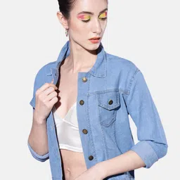 dimpy garments Women Regular Fit Solid Spread Collar Casual Shirt image 1