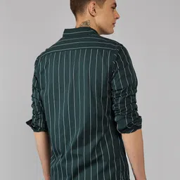 dennis lingo Men Slim Fit Striped Spread Collar Casual Shirt image 2