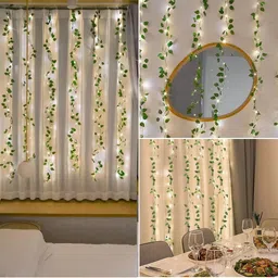 nisco 100 LEDs 10 m Yellow Steady Leaf Rice Lights image 2