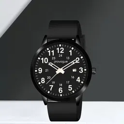 Provogue Premium Stylish Sports Formal Casual Designer Mens Quality Quartz Black Analog Watch - For Men Mens Classic Display Genuine Leather Strap Scratch Resistant Watch For Mens Boy-picture-30