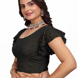 priyanka traders Round Neck Women Blouse-picture-18