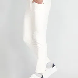 flying machine Men Tapered Fit Mid Rise White Jeans image 4