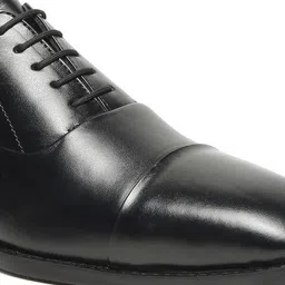 teakwood leathers Men's Black Oxford Lace-Up Shoes Lace Up For Men image 3