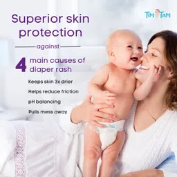 tim tam Easy Dry Diaper Pants with 12 hrs absorption New Born Size, UpTo 4kg to 8Kg - S image 2