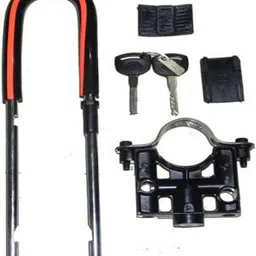 brpearl Bike Front Shocker Wheel Lock-131 Bike Front U-Type Anti Theft Wheel Lock For Bajaj Pulsar 150 Wheel Lock image 3