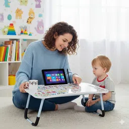 kiara quality first Ludo Prints Protable Foldable Table for Study & Work, Best for Work Home Wood Portable Laptop Table-picture-26