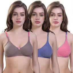 akhiyaan Pack of 3 Women Full Coverage Non Padded Bra-picture-16