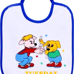 the little lookers 7 Day Bibs ,Cotton Baby Bibs Feeding and Drooling Bibs/Apron Soft Absorbent and Lower Waterproof Layer With Tying Robes(Pack of 14 bibs) image 4