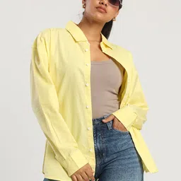 bene kleed Women Relaxed Fit Fit Solid Spread Collar Casual Shirt-picture-24