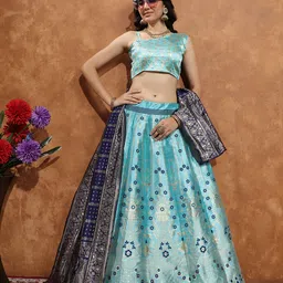 a to z cart Self Design Semi Stitched Lehenga Choli image 5