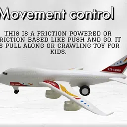 neoinsta shopping Big size friction powered aeroplane toy white color image 5