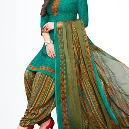 thira Unstitched Crepe Salwar Suit Material Printed-picture-22