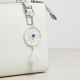giftwa Evil Eye & Feather Keychain| Car, Bag & Home Decor Charm Gift Key Chain image 3