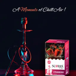 scoria Herbal Hookah Molasses Kesar pan, Strawberry, with Mouth Tip Hookah Flavor image 2