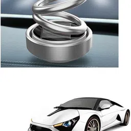 Solar Energy Rotating Car Perfume with Long Lasting Organic Fragrance, Feel-Good Premium Car Air freshener C51 Solar Car Perfume Air Freshner Car Fragrance Double Ring Rotating Car Aromatherapy Home Office Decoration Perfume Diffuser A51 Air Purifier-image-33