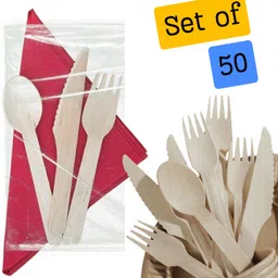 chikhil Birch Wood Disposable Wooden Cutlery Set-picture-35