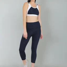 n-gal Solid Women Dark Blue Tights image 5