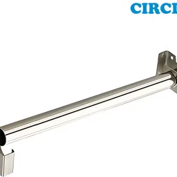 circle Silver Rod Rail Bracket Metal image 3