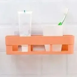 shrey Self Adhesive Wall Hanging BATHROOM floating Shelf (pack of 2) 1.226 Plastic Wall Shelf image 2