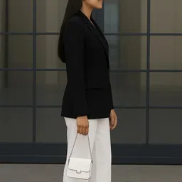 aarominfinity Women Solid Single Breasted Festive, Wedding, Formal, Casual, Party Blazer image 3