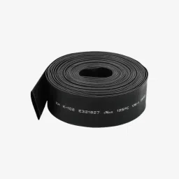 Heat Shrink Sleeve Tube Flat - 9 mm Diameter - Black - 1 meter image 1