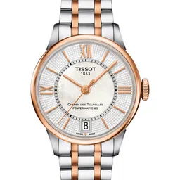 TISSOT Women White Chemin Des Tourelles Powermatic 80 Lady Analogue Watch T0992072211802 image 1